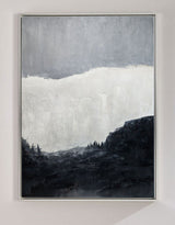 Black White Abstract Landscape Art Extra Large Black White Minimalist Canvas Art
