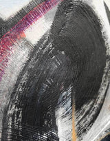 Contemporary Abstract Art Large Vertical Black And White Abstract Painting