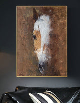 Abstract Horse portrait Painting Large Horse Artwork Modern Horse Canvas Wall Art