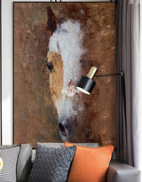 Abstract Horse portrait Painting Large Horse Artwork Modern Horse Canvas Wall Art