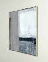 Black and Grey Minimalist Canvas Wall Art Modern Geometric Art Large Abstract Painting Canvas