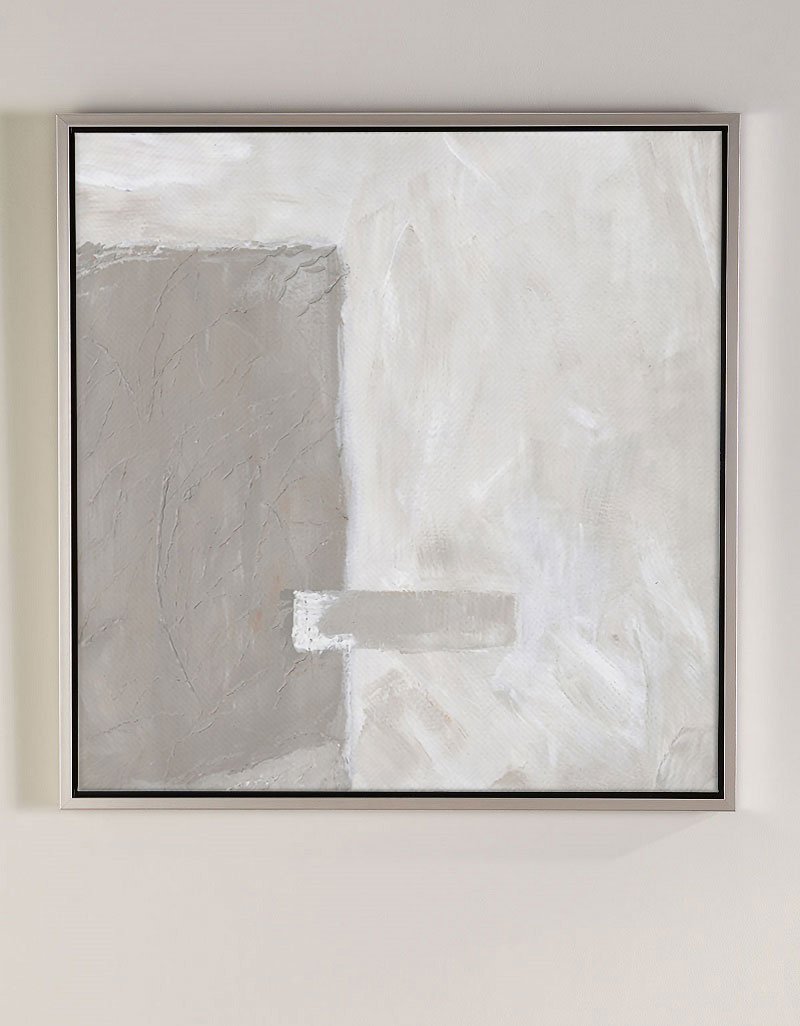 Beige Minimalist Abstract Painting Oversized Abstract Wall Art Minimal Acrylic Painting