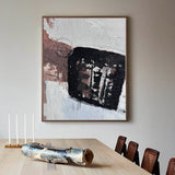 Large Grey Abstract Acrylic Painting Grey Black Abstract Canvas Wall Art Grey Abstract Art For Livingroom