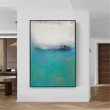 Blue Minimalist Acrylic Painting On Canvas Extra Large Minimal Canvas Art Abstract Minimalist Modern Wall Art