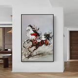 Rich Textured Running Horse Wall Art Modern Horse Textured Canvas Wall Art Horse Acrylic Painting For Sale
