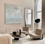 Modern Square Acrylic Painting Netural Abstract Wall Art Large Canvas Wall Art For Livingroom