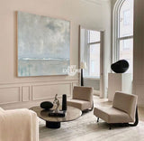 Modern Square Acrylic Painting Netural Abstract Wall Art Large Canvas Wall Art For Livingroom