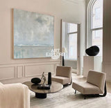 Modern Square Acrylic Painting Netural Abstract Wall Art Large Canvas Wall Art For Livingroom