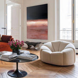 Modern Black And Red Minimalist Painting Large Abstract Acrylic Painting Canvas Wall Art For Sale