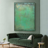 Abstract Green Canvas Painting Large Original Acrylic Abstract Canvas Art Modern Abstract Painting