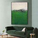 Green Modern Abstract Landscape Painting On Canvas Abstract Canvas Wall Art