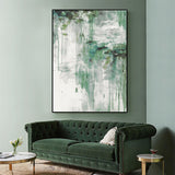 Modern Green Abstract Wall Art Livingroom Canvas Wall Art Acrylic Abstract Painting For Sale