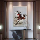 Rich Textured Running Horse Wall Art Modern Horse Textured Canvas Wall Art Horse Acrylic Painting For Sale