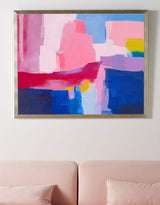 Pink And Blue Abstract Art Large colourful Canvas Art Modern Art