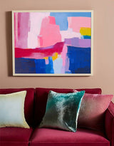 Pink And Blue Abstract Art Large colourful Canvas Art Modern Art