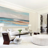 Luxury Blue Abstract Painting Big Canvas Wall Art Large Wall Painting For Home Decor