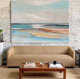 Luxury Blue Abstract Painting Big Canvas Wall Art Large Wall Painting For Home Decor