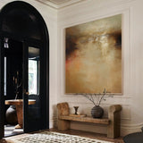 modern luxury brown and gold beautiful landscape paintings acrylic painting of nature landscape art on canvas