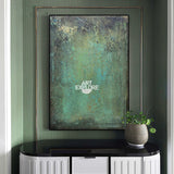 Large Abstract Green Acrylic Painting On Canvas Oversized Textured Modern Abstract Art Framed Canvas Art