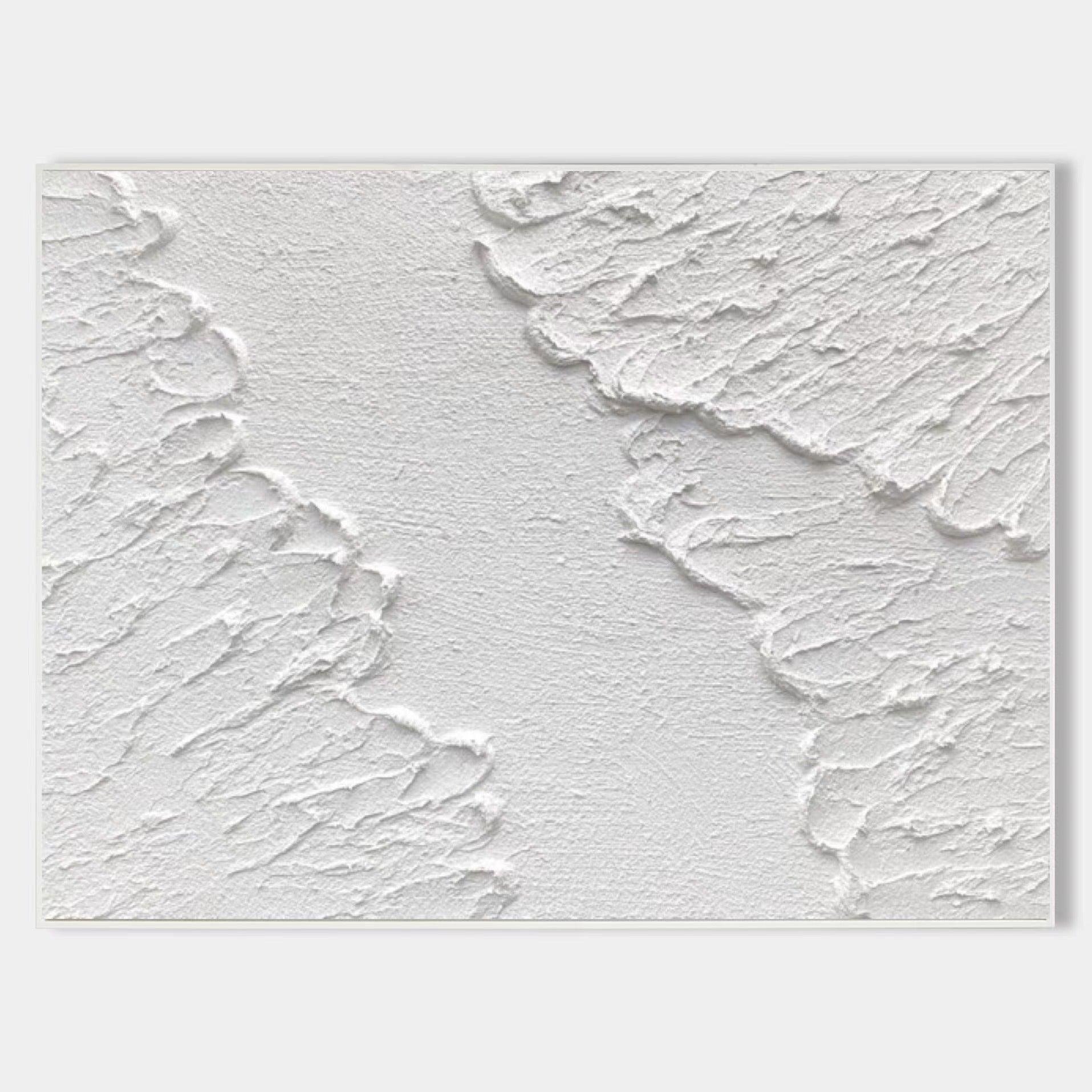 Luxury White Abstract Painting White 3D Textured Painting White 3D Minimalist Painting Large White Abstract Painting Modern abstract painting