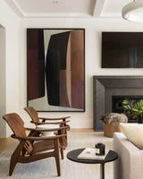 Abstract Minimalist Painting Brown Minimalist Art Reddish Brown Canvas Wall Art | Artexplore