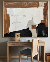 Black And Brown Wall Art Abstract Acrylic Art Canvas Painting For Living Room Abstract Canvas Painting