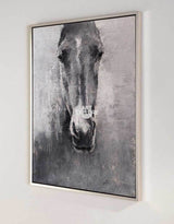 Grey White Abstract Horse Painting Horse Wall Art Horse Artwork
