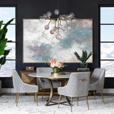 Blue White Abstract Landscape Painting For Living Room Extra Large Modern Abstract Art Painting For Home Decor