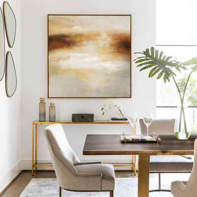 modern oversize impressionist landscape painting bright gold abstract scenery painting acrylic scenery painting for living room