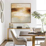 modern oversize impressionist landscape painting bright gold abstract scenery painting acrylic scenery painting for living room