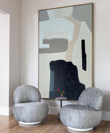 large abstract wall art neutral abstract geometric art extra large wall decor