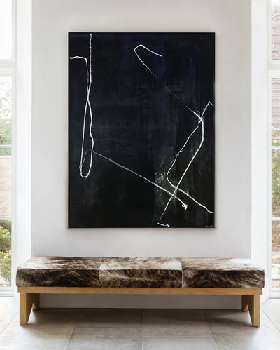 Modern Black Minimalist Painting Abstract Wall Art Minimalist Canvas Painting For Sale
