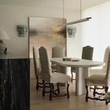 Modern abstract landscape painting grey and berge landscape oil painting landscape wall painting for japandi interior