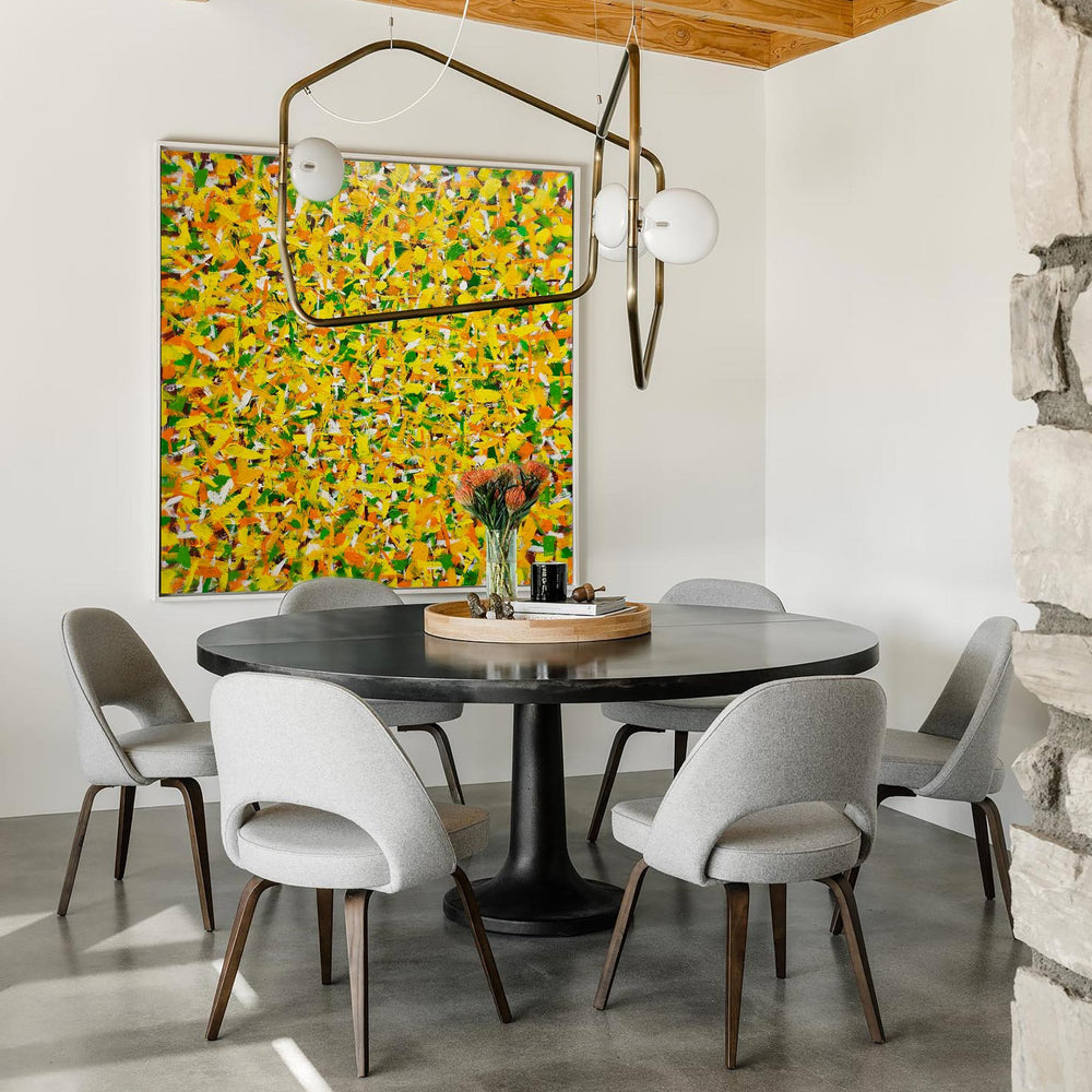 Yellow Square Abstract Art 47'' X 47'' #IS82