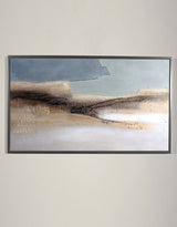 Large Abstract Coastal Art Panoramic Abstract Beach wall Art Huge Minimalist Beach Painting