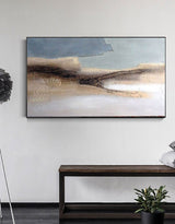 Large Abstract Coastal Art Panoramic Abstract Beach wall Art Huge Minimalist Beach Painting