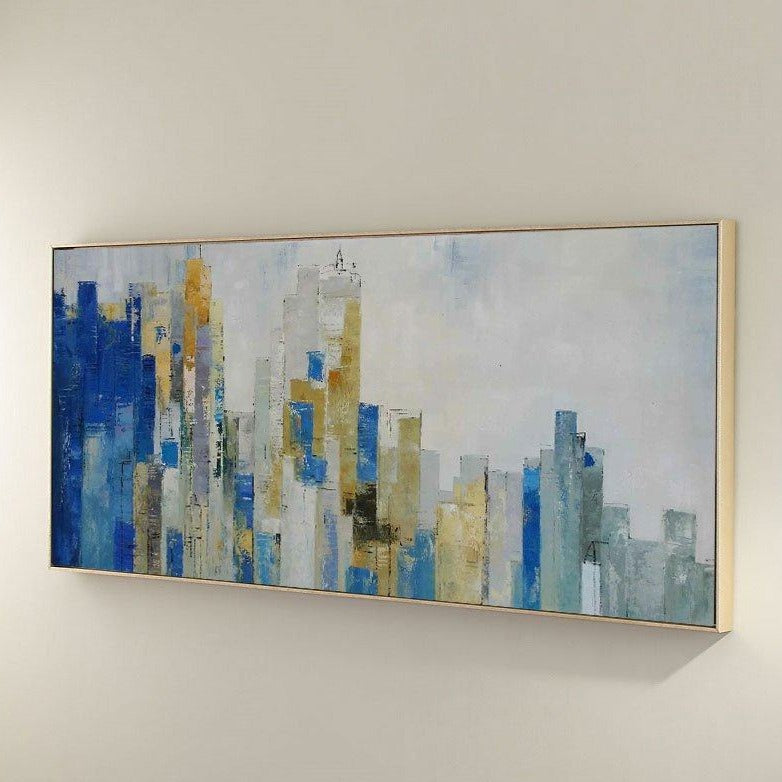 Skyline Art Cityscape Art Large abstract City Painting NYC Skyline Canvas