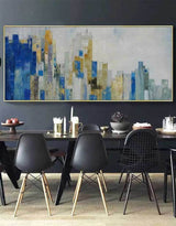Skyline Art Cityscape Art Large abstract City Painting NYC Skyline Canvas