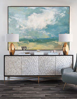 Abstract Seascape Paintings Horizontal Modern Beach Art Beach Scene Canvas Art