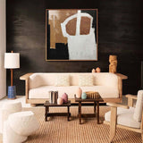 Black And Brown Minimalist Painting Oversized Painting Canvas Minimalist Painting For Home Decor