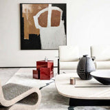 Black And Brown Minimalist Painting Oversized Painting Canvas Minimalist Painting For Home Decor