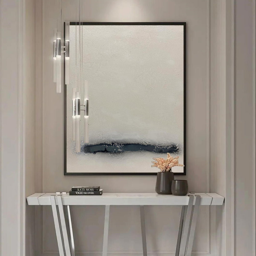 Large White And Beige Artwork Oversized Framed Wall Art X Large Wall Art