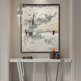 Large White And Beige Artwork Oversized Framed Wall Art X Large Wall Art