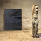 large abstract acrylic painting black abstract art extra large canvas paintings minimalist art