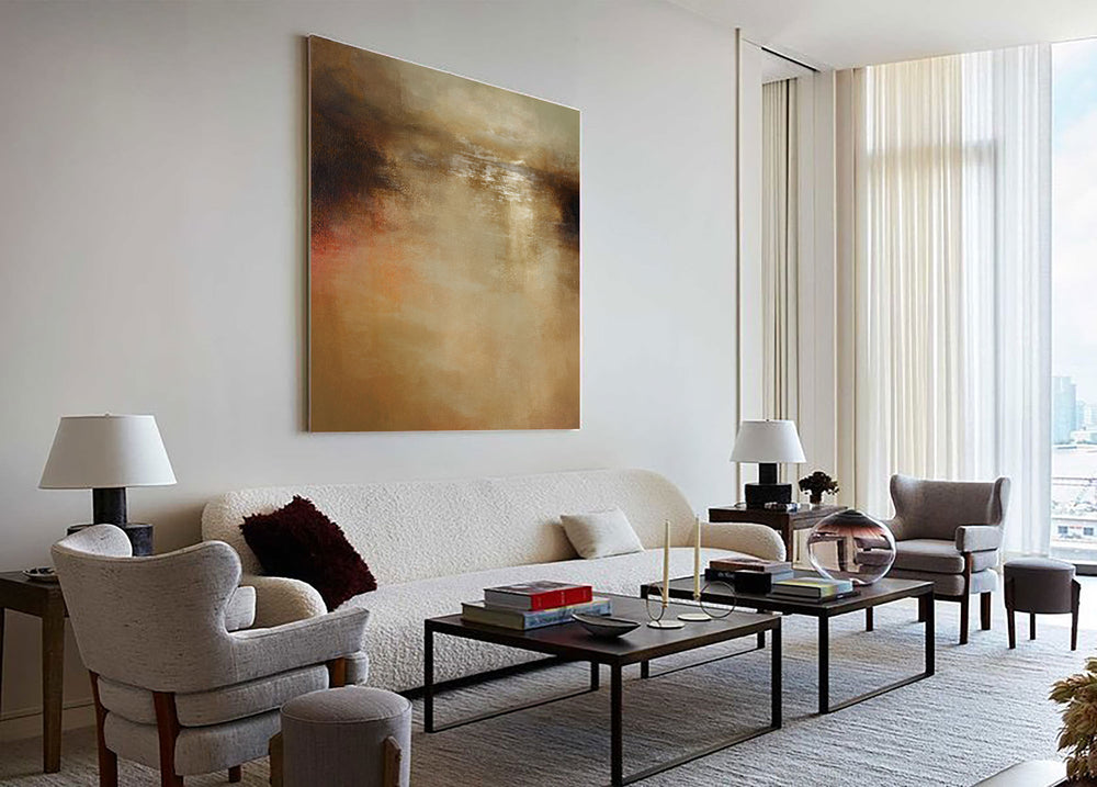 modern extra large luxrty acrylic landscape painting contemporary landscape painting for home decor