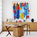 Original Colorful Abstract Art Extra Large Abstract Painting Squares Canvas Painting For Home Decor