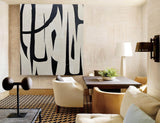 Black And White Modern Abstract Wall Art Large Acrylic Painting Abstract Painting For Sale