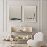 minimalist abstract art set of 2 abstract oil painting for interior