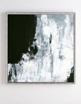 Oversized Dark Abstract Art Black And White Canvas Art Acrylic On Canvas