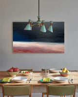 Modern Black And Red Abstract Art Minimalist Acrylic Painting Canvas Wall Art For Livingroom